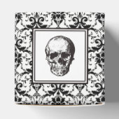 ハロウィーンヴィンテージゴシックダマスクパターンスカル フェイバーボックス (上部)