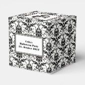 ハロウィーンヴィンテージゴシックダマスクパターンスカル フェイバーボックス (裏面サイド)