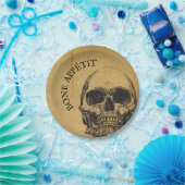 ハロウィーンヴィンテージスカル |骨付加ゴシック ペーパープレート (パーティー)