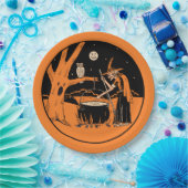 ハロウィーンヴィンテージデザイン-森の魔女 ペーパープレート (パーティー)