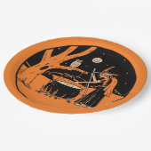 ハロウィーンヴィンテージデザイン-森の魔女 ペーパープレート (アングル)