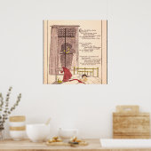 ハロウィーンヴィンテージナイトタイムドリームズ ポスター (キッチン)