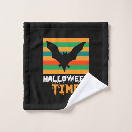 ハロウィーンヴィンテージハロウィーン時間 ウォッシュタオル (ウォッシュタオル)