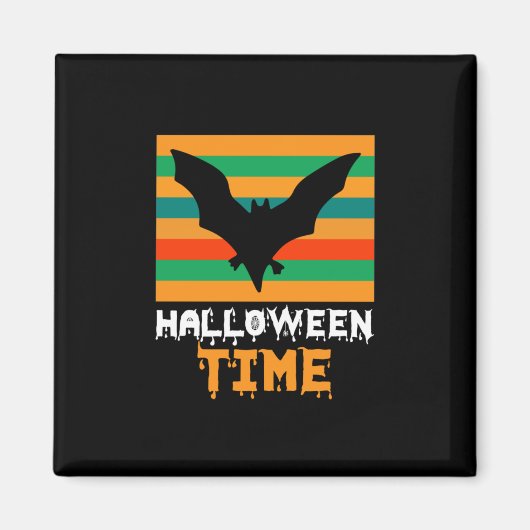 ハロウィーンヴィンテージハロウィーン時間 マグネット (正面)
