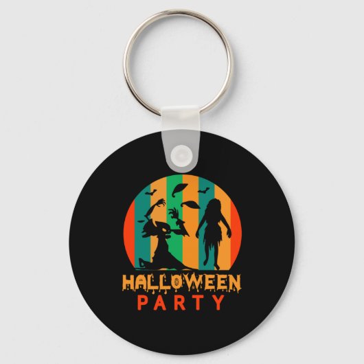 ハロウィーンヴィンテージハローウィンパーティ キーホルダー (正面)
