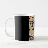 ハロウィーンヴィンテージパターンコーヒーマグ コーヒーマグカップ (左)