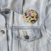 ハロウィーンヴィンテージパターンボタン 缶バッジ (インサイチュ)