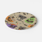 ハロウィーンヴィンテージパターン紙プレート ペーパープレート (アングル)