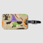 ハロウィーンヴィンテージパターン荷物タグ ラゲッジタグ (正面横)