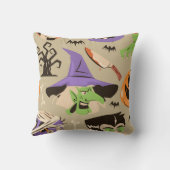 ハロウィーンヴィンテージパターン装飾用クッション クッション (裏面)