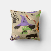 ハロウィーンヴィンテージパターン装飾用クッション クッション (正面)