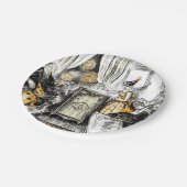 ハロウィーンヴィンテージフラッパー紙プレート ペーパープレート (アングル)