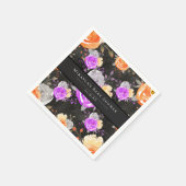 ハロウィーンヴィンテージフローラベビーシャワー スタンダードカクテルナプキン (角)