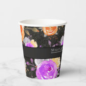 ハロウィーンヴィンテージフローラベビーシャワー 紙コップ (正面)