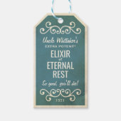 ハロウィーンヴィンテージブルーポーションラベル ギフトタグ (正面)