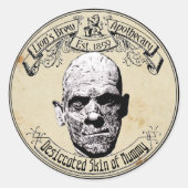 ハロウィーンヴィンテージミイラの薬用肌 ラウンドシール (正面)