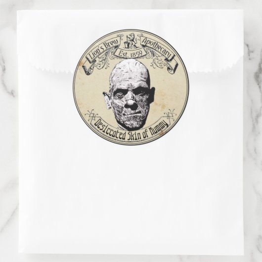 ハロウィーンヴィンテージミイラの薬用肌 ラウンドシール (バッグ)