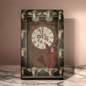 ハロウィーンヴィンテージミッドナイトフクロウ時計 ポストカード