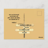 ハロウィーンヴィンテージレディハロウィーンのカボチャのちょうちんブラックオレンジ ポストカード (裏面)