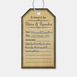 ハロウィーンヴィンテージ人狼の撃退ポーションラベル ギフトタグ