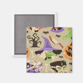 ハロウィーンヴィンテージ模様磁石 マグネット (正面/裏面)