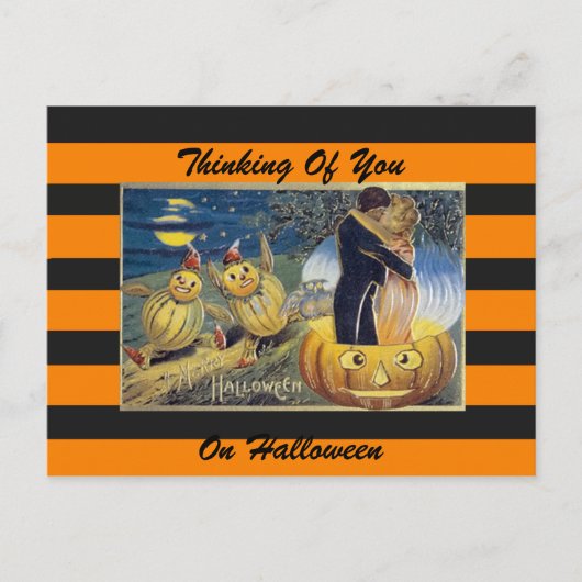 ハロウィーンヴィンテージ絵葉書 ポストカード (正面)