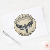 ハロウィーンヴィンテージ薬局死のヘッドモス ラウンドシール (封筒)