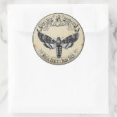 ハロウィーンヴィンテージ薬局死のヘッドモス ラウンドシール (バッグ)