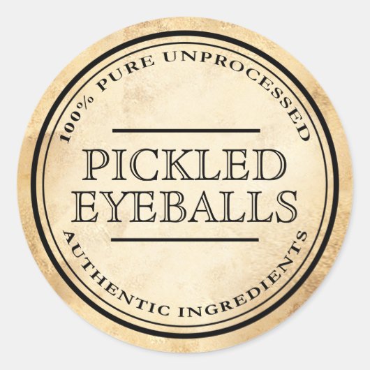 ハロウィーンヴィンテージ薬漬け眼球ラベル ラウンドシール (正面)