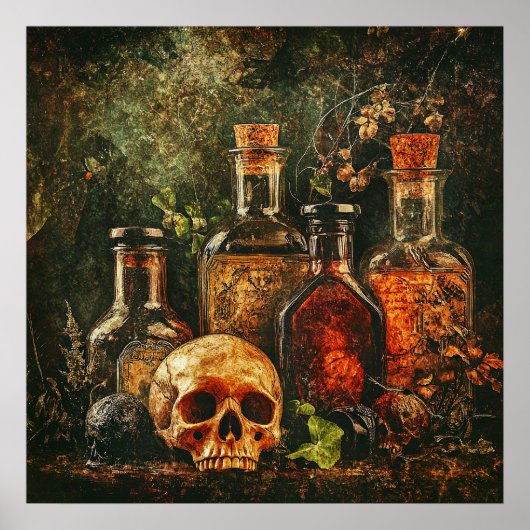 ハロウィーンヴィンテージ薬用ポスター ポスター (正面)