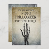 ハロウィーンヴィンテージ衣装パーティー ポストカード (正面/裏面)