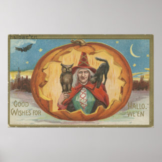 ハロウィーンヴィンテージ郷愁 ポスター