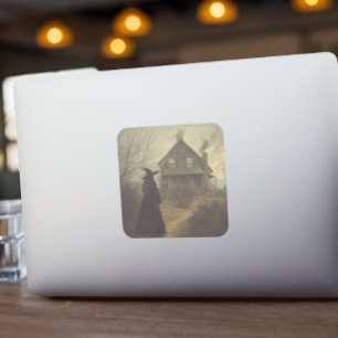 ハロウィーンヴィンテージ魔女 スクエアシール