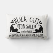 ハロウィーンヴィンテージ黒猫 ランバークッション (裏面)