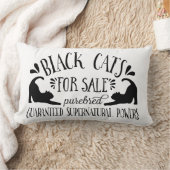 ハロウィーンヴィンテージ黒猫 ランバークッション (ブランケット)