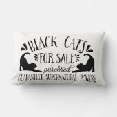 ハロウィーンヴィンテージ黒猫 ランバークッション (正面)