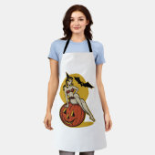 ハロウィーンヴィンテージ エプロン (着用した状態)