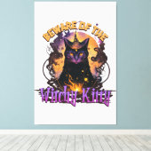 ハロウィーンートラのウィッチー子猫アイテムに注意 キャンバスプリント (インサイチュ (ウッドフロア))