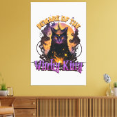 ハロウィーンートラのウィッチー子猫アイテムに注意 キャンバスプリント (インサイチュ (リビング))