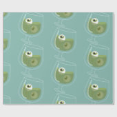 ハロウィーン不気味なカクテルアイボール不気味な目 ラッピングペーパー (フラット)