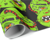 ハロウィーン不気味なグルーズームグリーンモンスターキャラクター ラッピングペーパー (ロールコーナー)