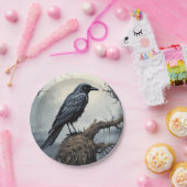 ハロウィーン不気味なレイヴン墓地ゴシック ペーパープレート (パーティー)