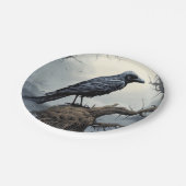 ハロウィーン不気味なレイヴン墓地ゴシック ペーパープレート (アングル)