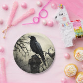 ハロウィーン不気味なレイヴン墓地ゴシック ペーパープレート (パーティー)