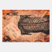 ハロウィーン不気味な人間の解剖学ヴィンテージエフェメラ ラッピングペーパーシート (正面3)