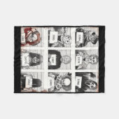 ハロウィーン不気味な伝説キラームグショットホラーFa フリースブランケット (正面(横))