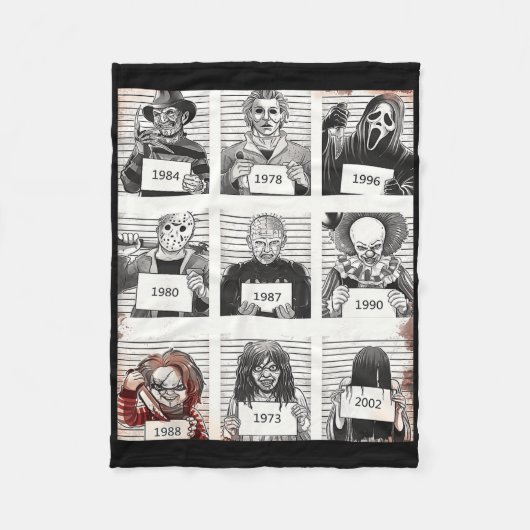 ハロウィーン不気味な伝説キラームグショットホラーFa フリースブランケット (正面)