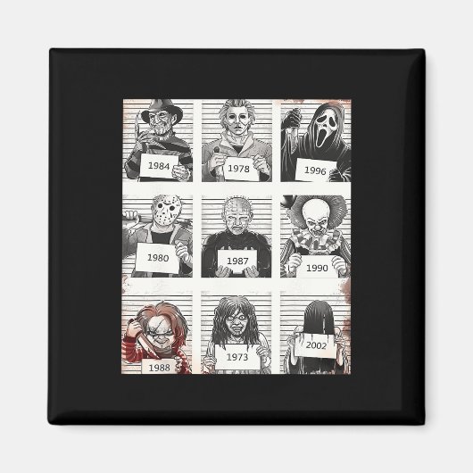 ハロウィーン不気味な伝説キラームグショットホラーFa マグネット (正面)