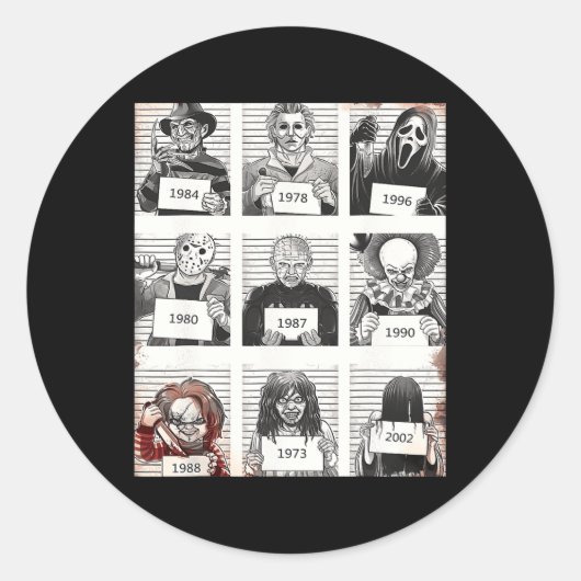 ハロウィーン不気味な伝説キラームグショットホラーFa ラウンドシール (正面)