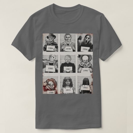 ハロウィーン不気味な伝説キラームグショットホラーFa Tシャツ (デザイン正面)